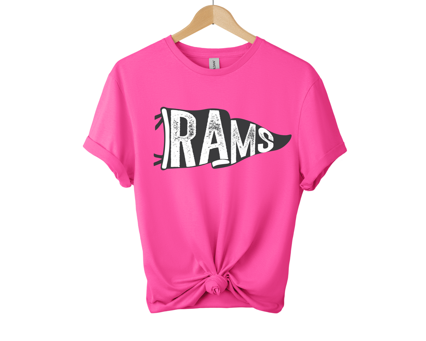 Rams flag-PINK OUT